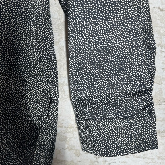 NWT BISHOP + YOUNG Women's Satin Black Polka Dots Long Sleeve Blouse Sz L - Picture 10 of 14